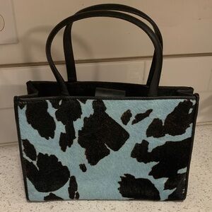 Anne Klien  Black and Blue print Women's Handbag